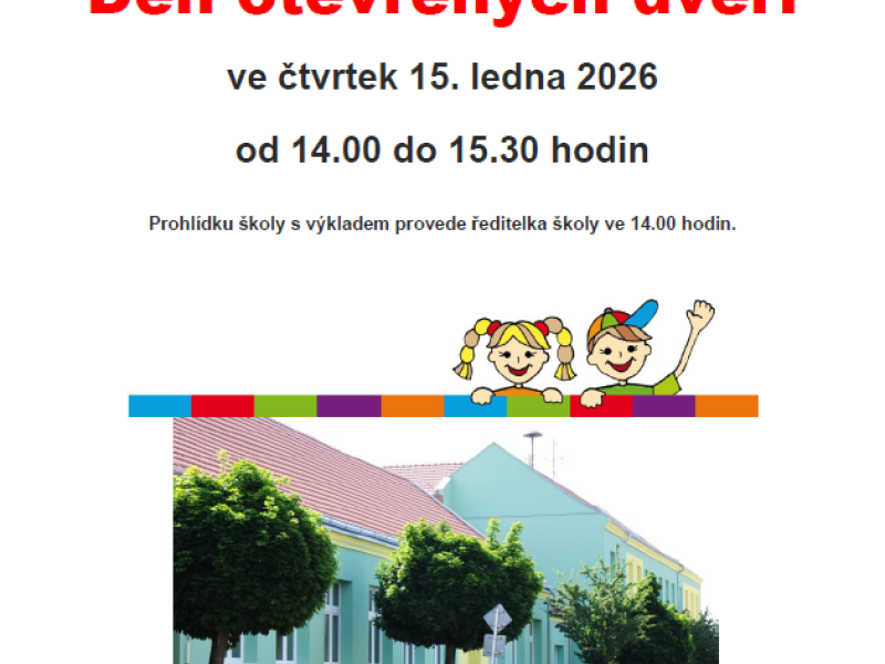 Den otevřených dveří a zápis 2026